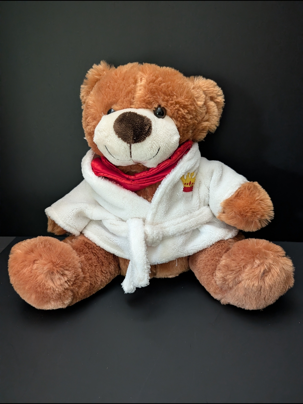 Dan Dee Teddy Bear with white robe sleeping mask 8-2026K